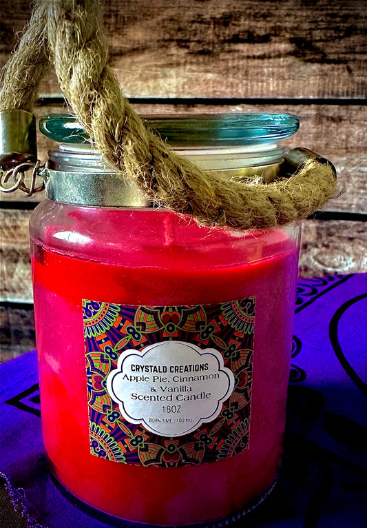 Apple Pie, Cinnamon & Vanilla Scented Candle