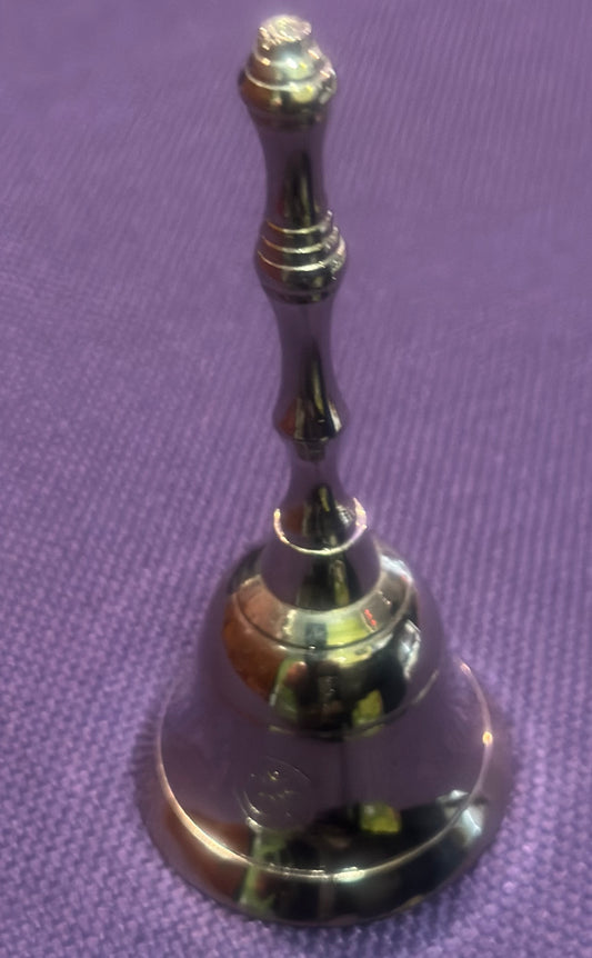 Altar Bell (Silver) with Ohm Symbol