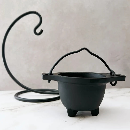 Cast Iron Cauldron (3") with Metal Stand