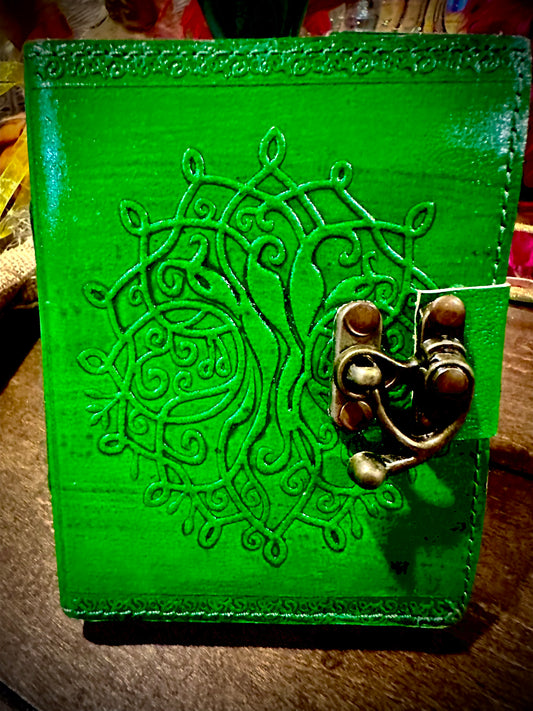 Green Embossed Journal with Metal Latch