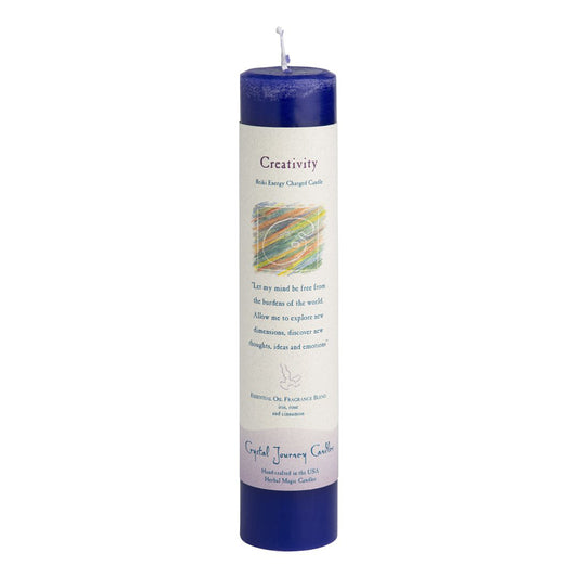 Reiki Energy Charged Pillar Candle - Creativity