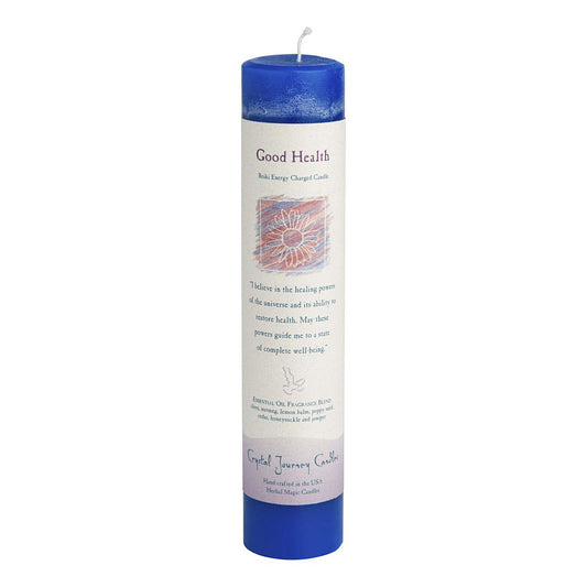 Reiki Energy Charged Pillar Candle - Good Health