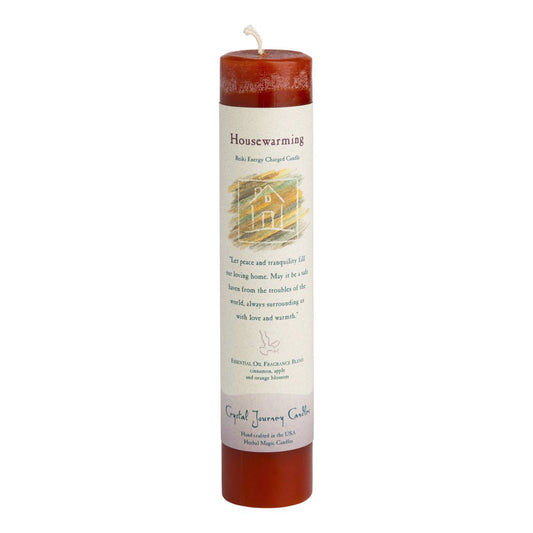 Reiki Energy Charged Pillar Candle - House Warming