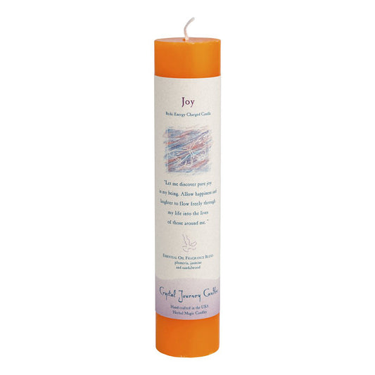 Reiki Energy Charged Pillar Candle - Joy